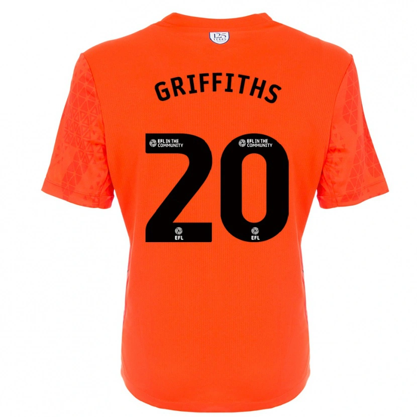 Danxen Mænd Josh Griffiths #20 Orange Sort Målmandstrøje 2025/26 Trøje T-shirt