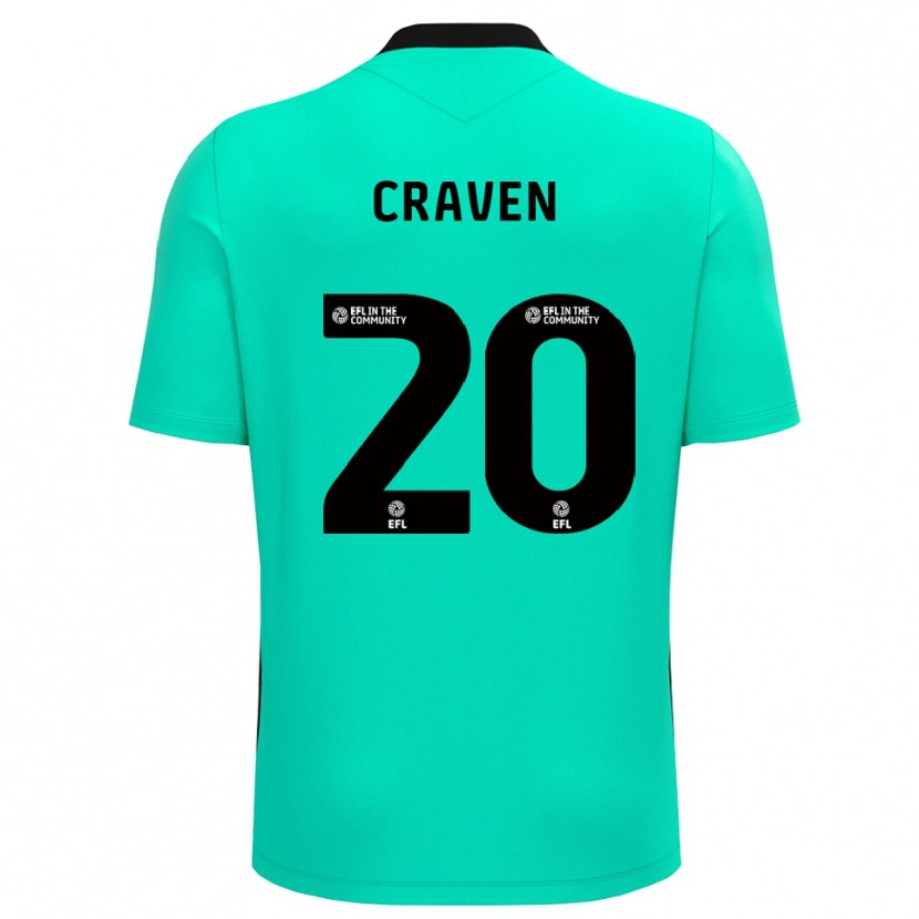 Danxen Mænd Lizzie Craven #20 Medium Turkis Målmandstrøje 2025/26 Trøje T-shirt