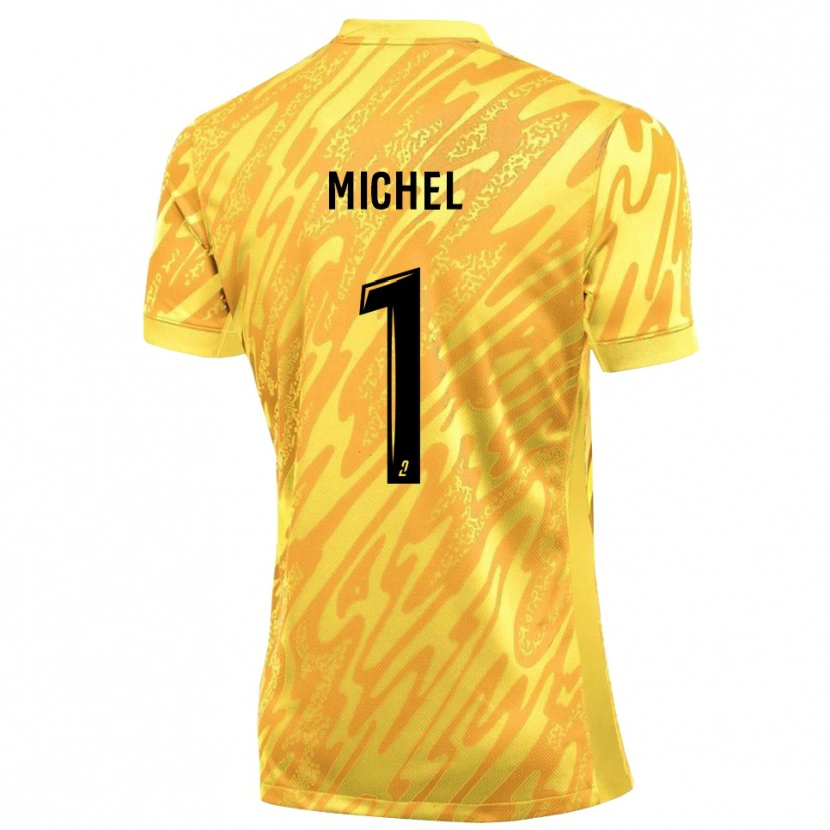 Danxen Mænd Mathieu Michel #1 Orange Gul Målmandstrøje 2025/26 Trøje T-shirt
