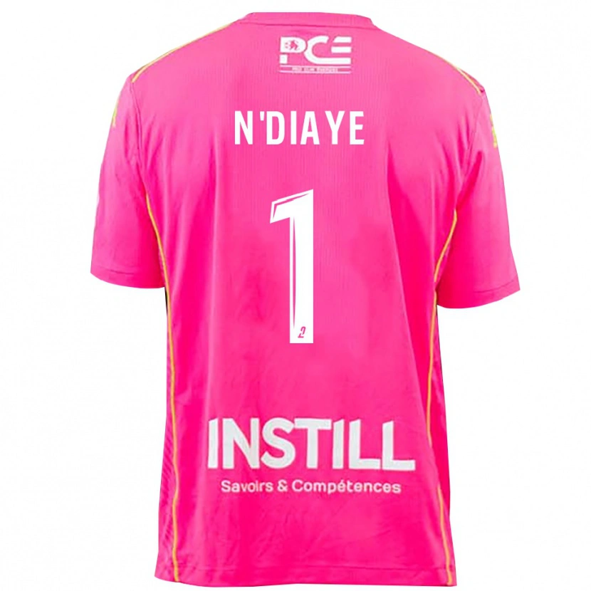 Danxen Mænd Massamba N'Diaye #1 Magenta Målmandstrøje 2025/26 Trøje T-shirt