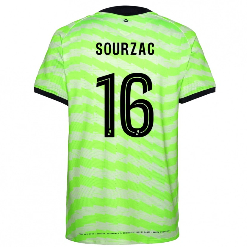 Danxen Mænd Martin Sourzac #16 Neon Grøn Målmandstrøje 2025/26 Trøje T-shirt