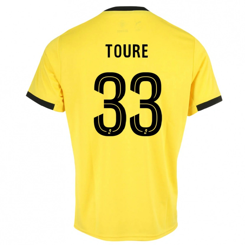 Danxen Mænd Almami Touré #33 Gul Sort Målmandstrøje 2025/26 Trøje T-shirt