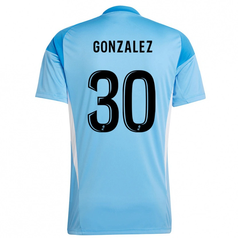 Danxen Mænd Matéo Gonzalez #30 Skyblå Hvid Målmandstrøje 2025/26 Trøje T-shirt