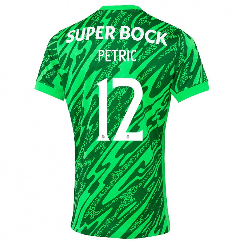 Danxen Mænd Luka Petric #12 Grøn Hvid Målmandstrøje 2025/26 Trøje T-shirt