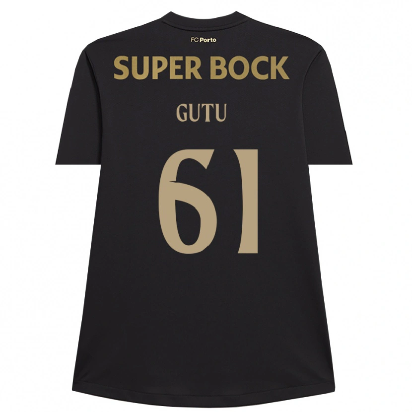 Danxen Mænd Denis Gutu #61 Sort Brun Målmandstrøje 2025/26 Trøje T-shirt