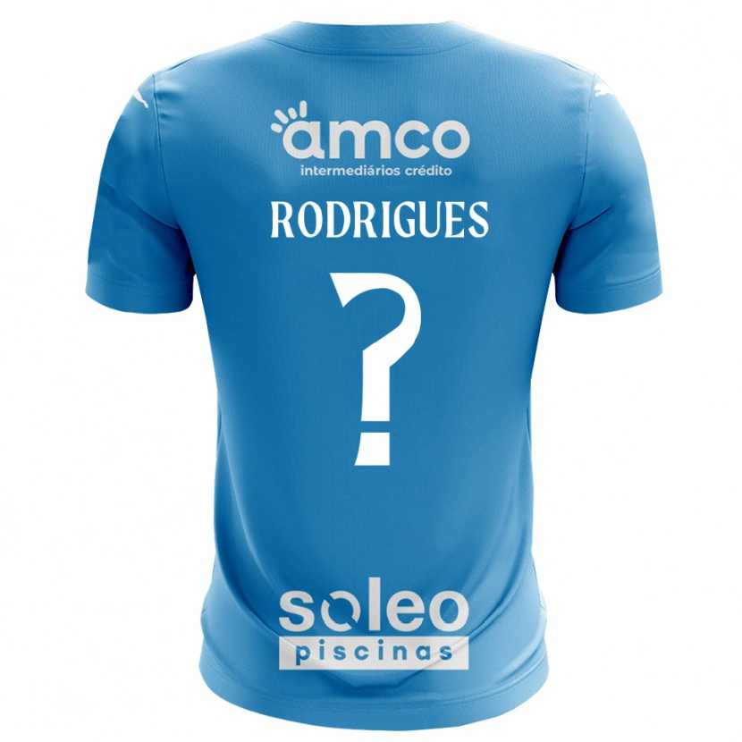 Danxen Mænd David Rodrigues #0 Blå Hvid Målmandstrøje 2025/26 Trøje T-shirt