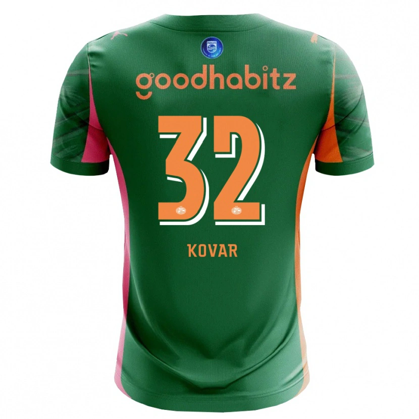 Danxen Mænd Matej Kovar #32 Grøn Orange Målmandstrøje 2025/26 Trøje T-shirt