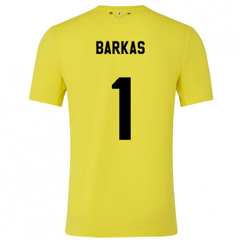 Danxen Mænd Vasilios Barkas #1 Gul Sort Målmandstrøje 2025/26 Trøje T-shirt