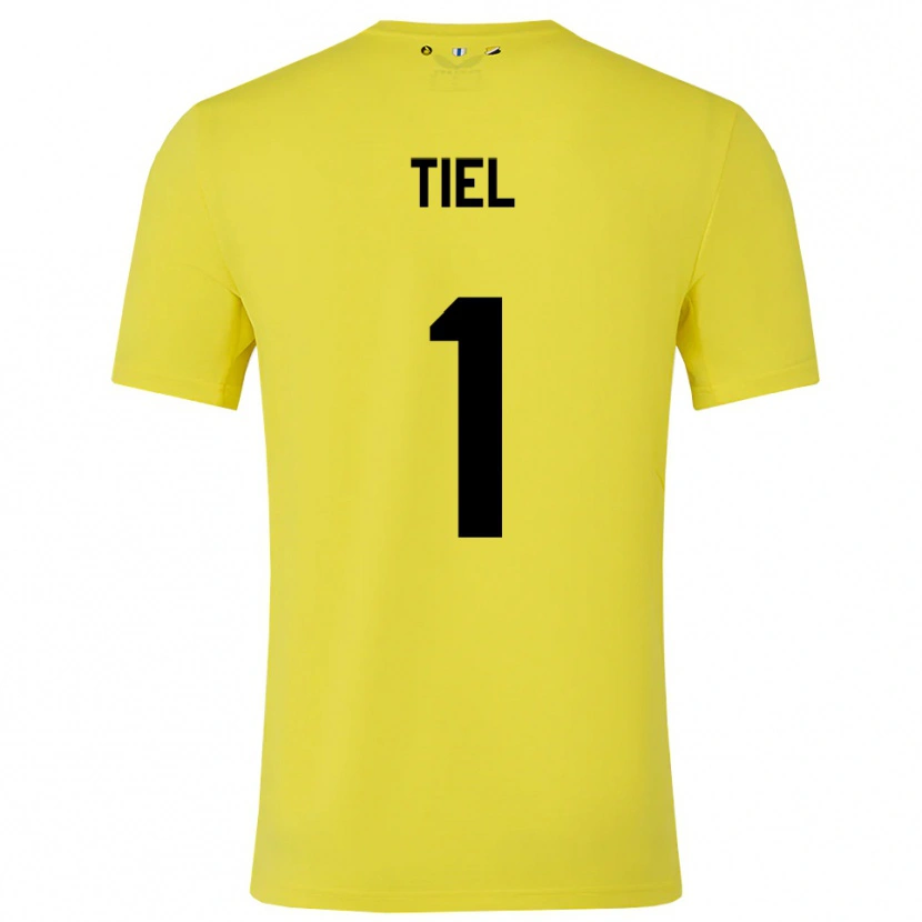 Danxen Mænd Mick Tiel #1 Gul Sort Målmandstrøje 2025/26 Trøje T-shirt