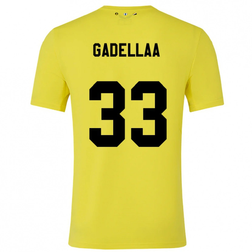 Danxen Mænd Kevin Gadellaa #33 Gul Sort Målmandstrøje 2025/26 Trøje T-shirt