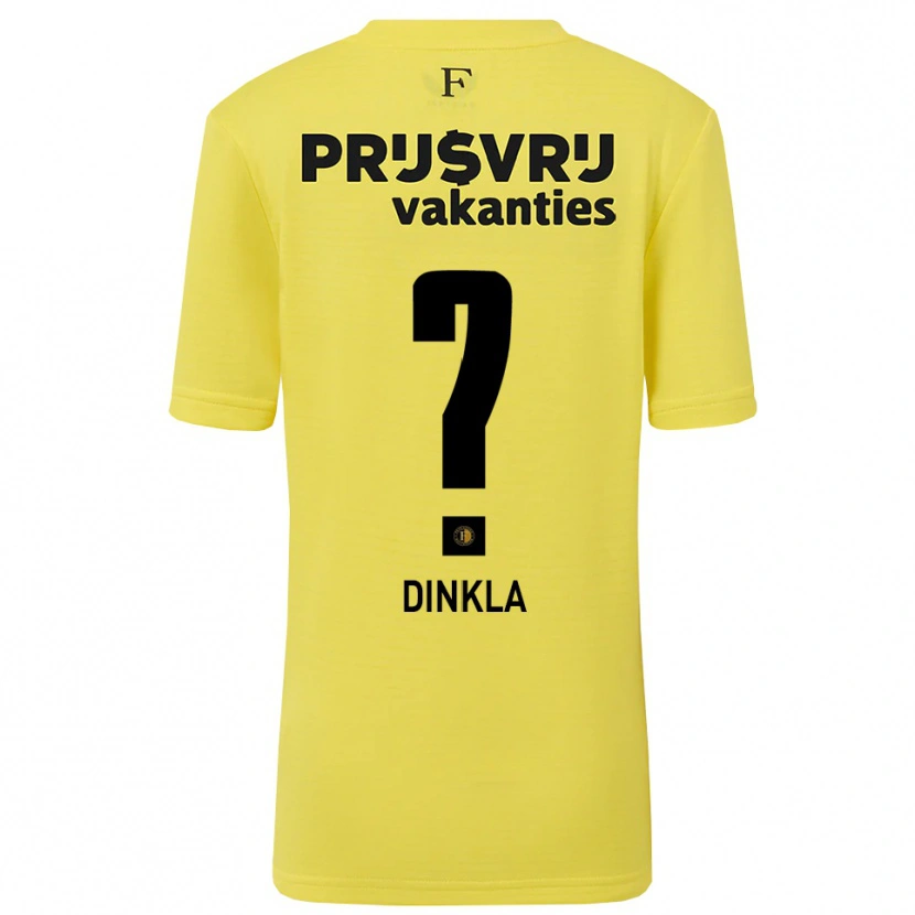 Danxen Mænd Claire Dinkla #0 Gul Sort Målmandstrøje 2025/26 Trøje T-shirt
