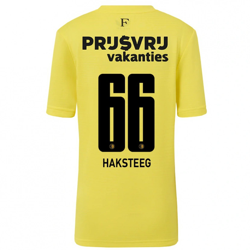 Danxen Mænd Tim Haksteeg #66 Gul Sort Målmandstrøje 2025/26 Trøje T-shirt