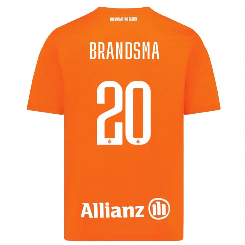 Danxen Mænd Ilke Brandsma #20 Orange Hvid Målmandstrøje 2025/26 Trøje T-shirt