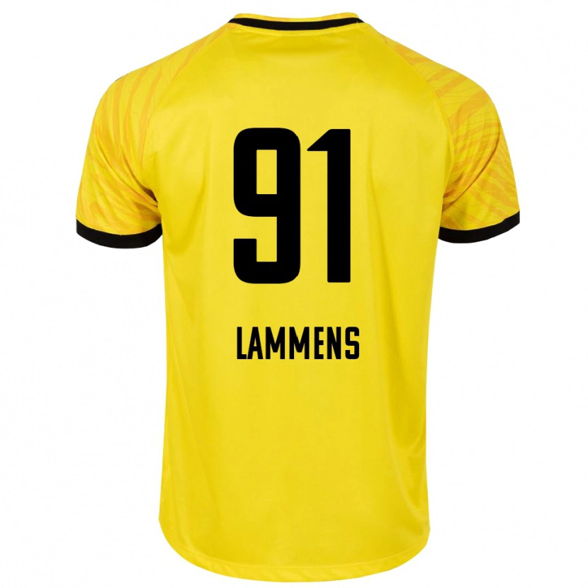 Danxen Mænd Senne Lammens #91 Gul Sort Målmandstrøje 2025/26 Trøje T-shirt