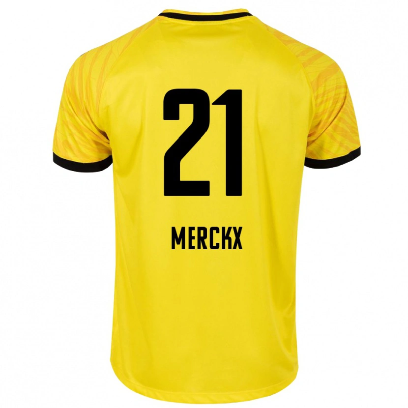 Danxen Mænd Matti Merckx #21 Gul Sort Målmandstrøje 2025/26 Trøje T-shirt