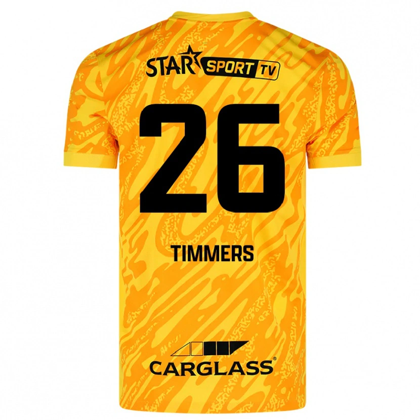Danxen Mænd Sebastiaan Timmers #26 Orange Gul Sort Målmandstrøje 2025/26 Trøje T-shirt