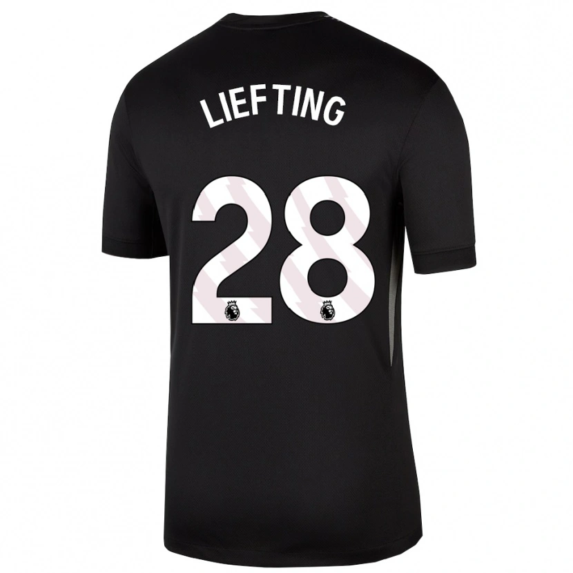 Danxen Mænd Femke Liefting #28 Sort Hvid Målmandstrøje 2025/26 Trøje T-shirt