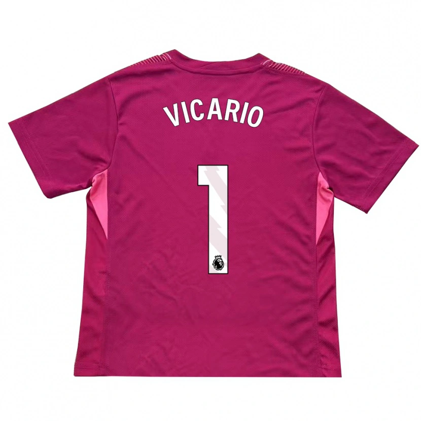 Danxen Mænd Guglielmo Vicario #1 Rose Hvid Målmandstrøje 2025/26 Trøje T-shirt