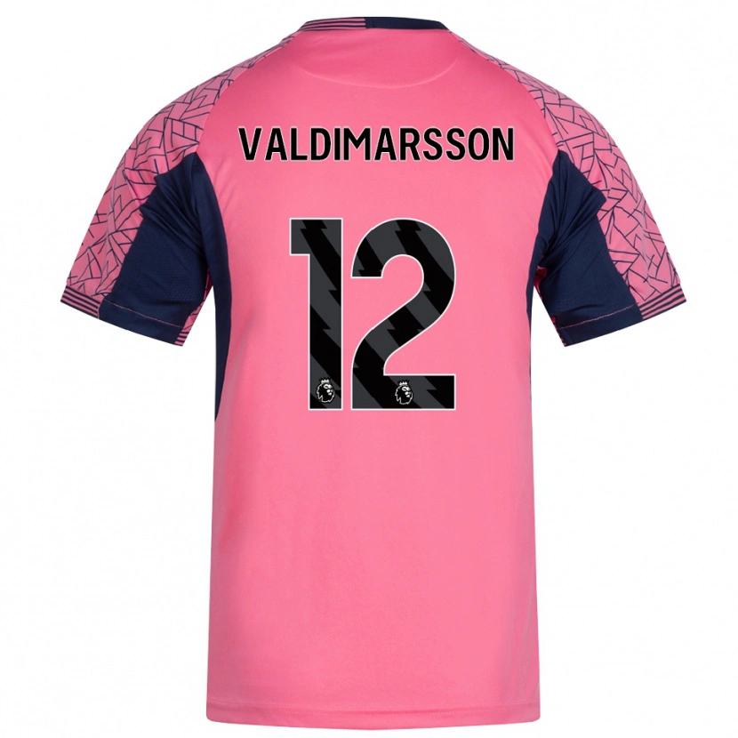 Danxen Mænd Hákon Rafn Valdimarsson #12 Pink Sort Målmandstrøje 2025/26 Trøje T-shirt