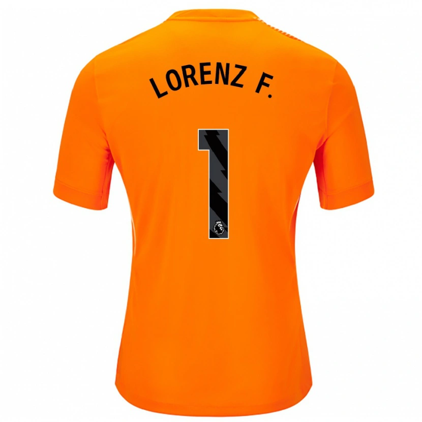 Danxen Mænd Lorenz Ferdinand #1 Orange Sort Målmandstrøje 2025/26 Trøje T-shirt