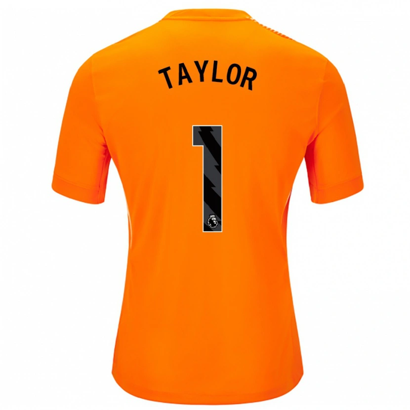 Danxen Mænd Finley Taylor #1 Orange Sort Målmandstrøje 2025/26 Trøje T-shirt