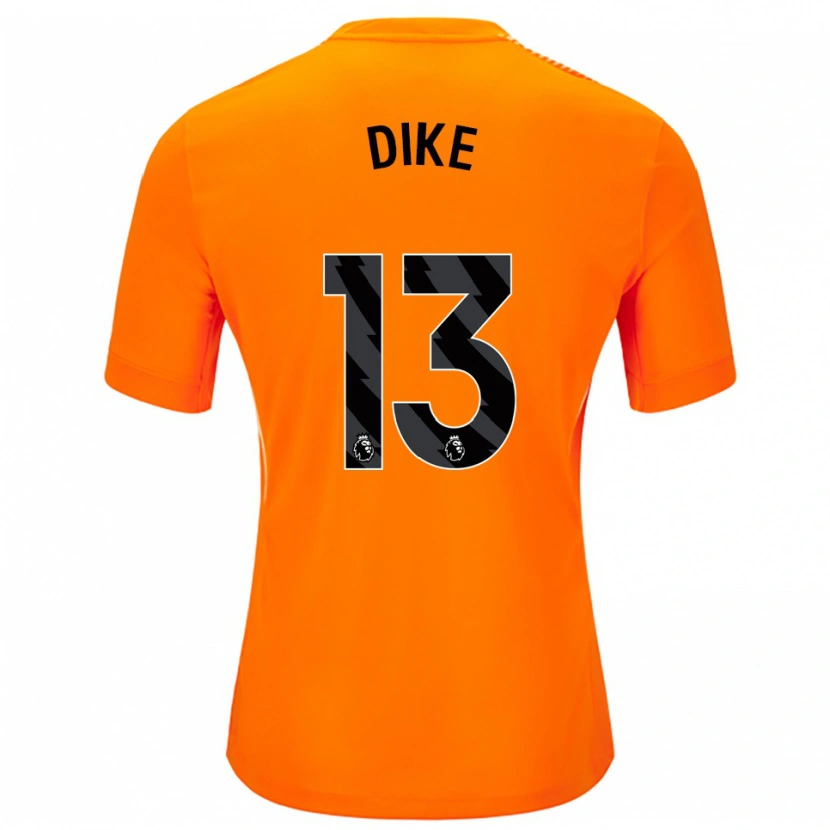 Danxen Mænd Michael Dike #13 Orange Sort Målmandstrøje 2025/26 Trøje T-shirt
