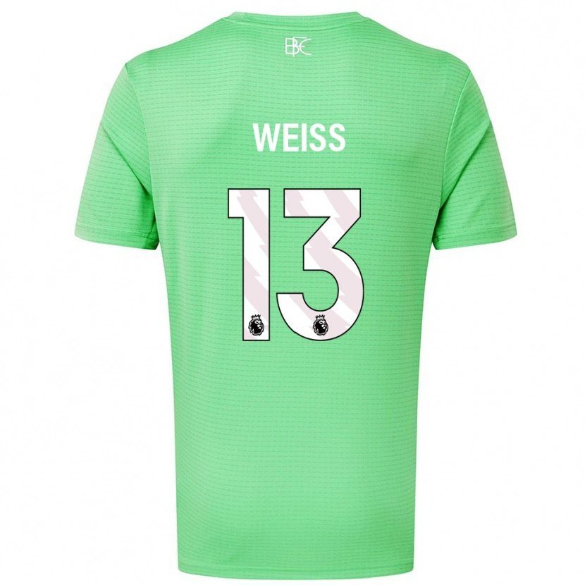 Danxen Mænd Max Weiß #13 Medium Grøn Målmandstrøje 2025/26 Trøje T-shirt