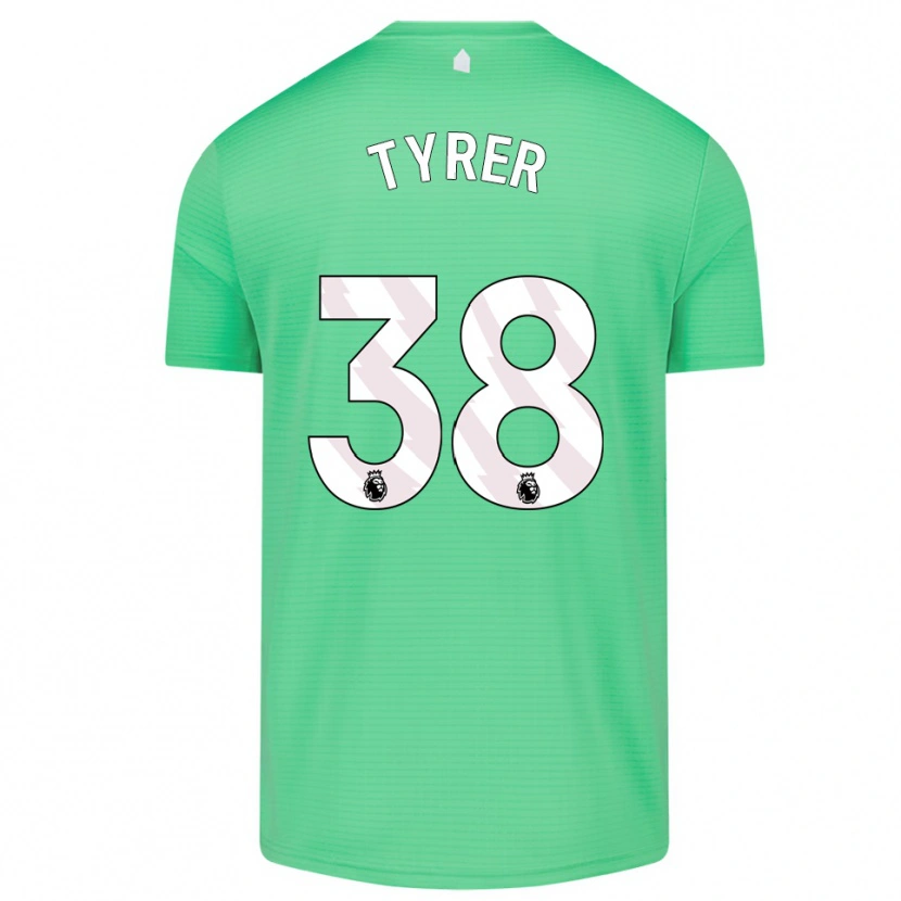 Danxen Mænd Harry Tyrer #38 Medium Grøn Målmandstrøje 2025/26 Trøje T-shirt
