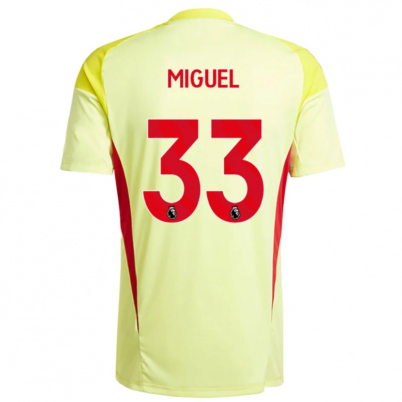 Danxen Mænd Carlos Miguel #33 Lysegul Orange Målmandstrøje 2025/26 Trøje T-shirt
