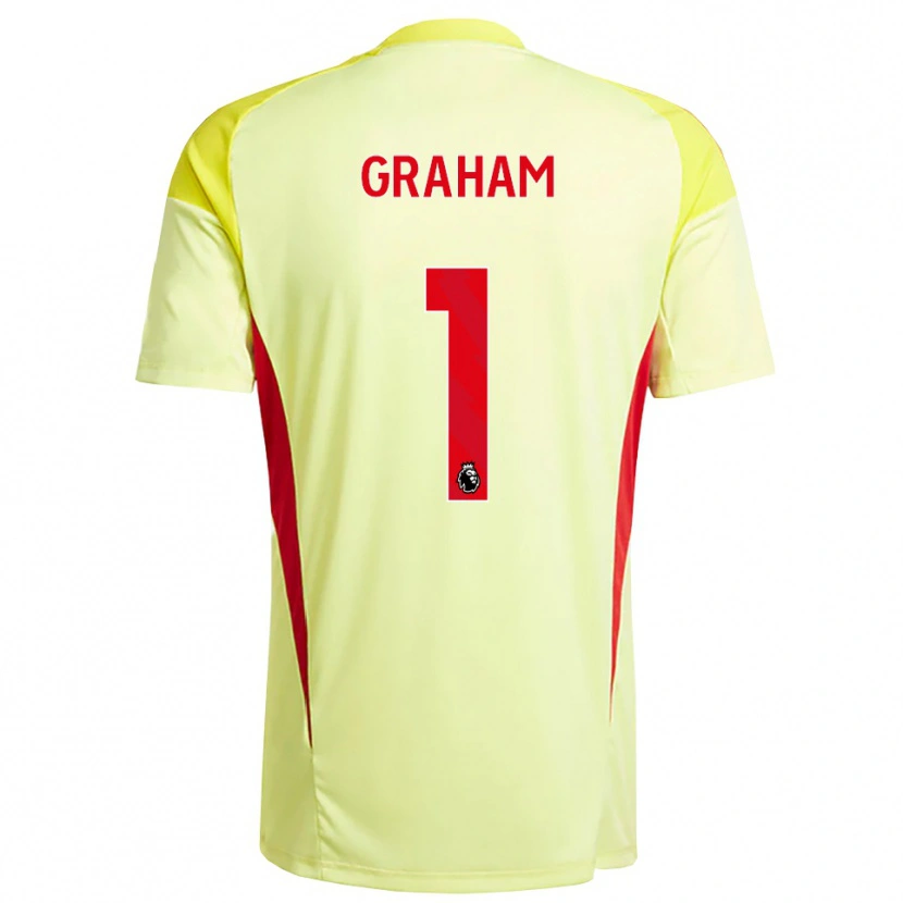Danxen Mænd Ally Graham #1 Lysegul Orange Målmandstrøje 2025/26 Trøje T-shirt