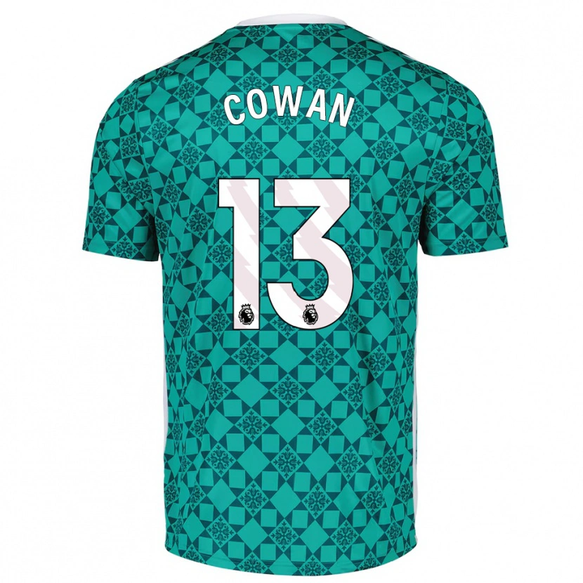 Danxen Mænd Joe Cowan #13 Grøn Hvid Målmandstrøje 2025/26 Trøje T-shirt