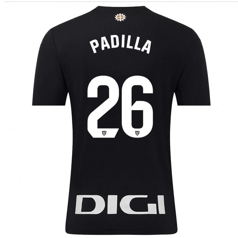 Danxen Mænd Álex Padilla #26 Sort Hvid Målmandstrøje 2025/26 Trøje T-shirt