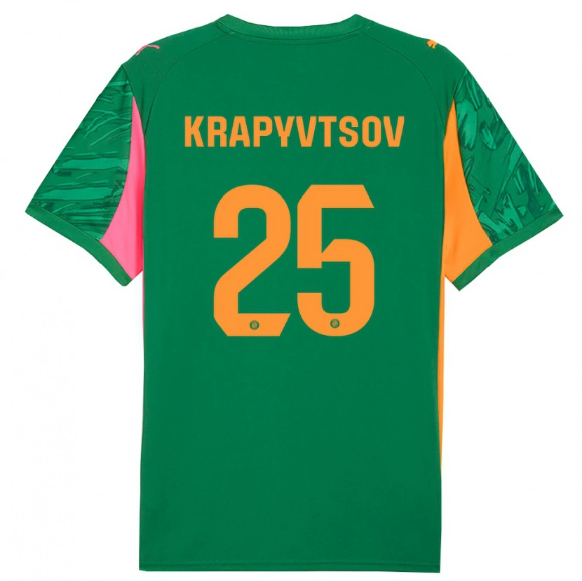 Danxen Mænd Vladyslav Krapyvtsov #25 Grøn Orange Målmandstrøje 2025/26 Trøje T-shirt