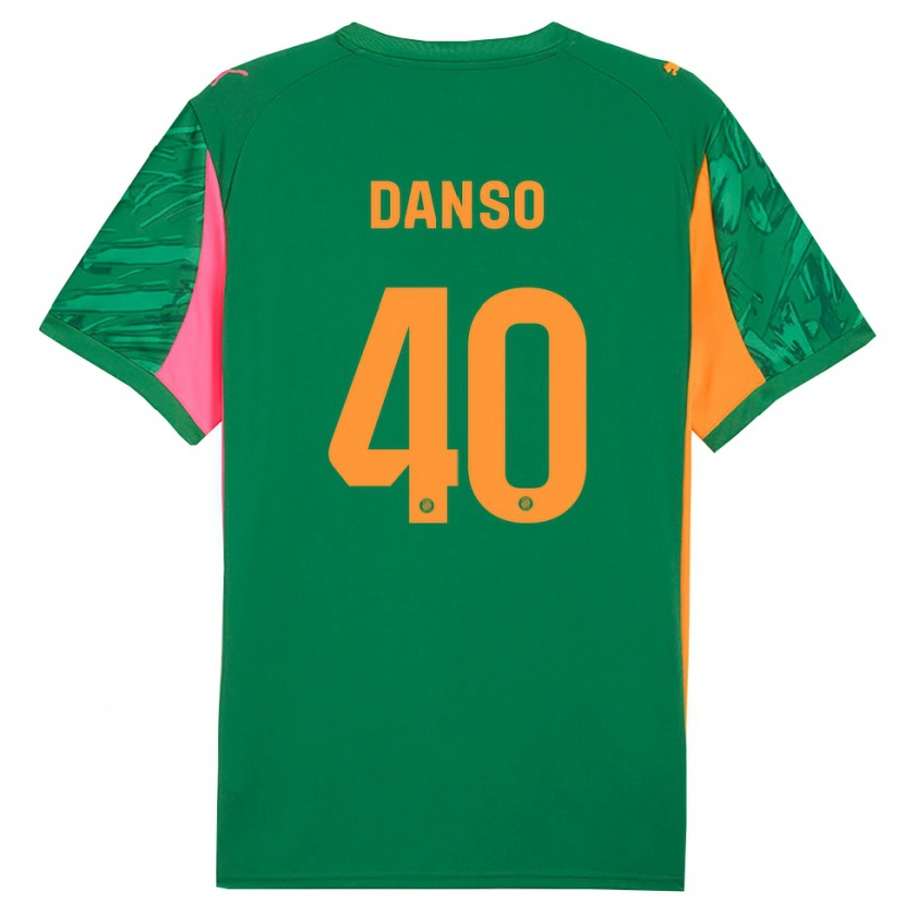 Danxen Mænd Jordi Danso #40 Grøn Orange Målmandstrøje 2025/26 Trøje T-shirt