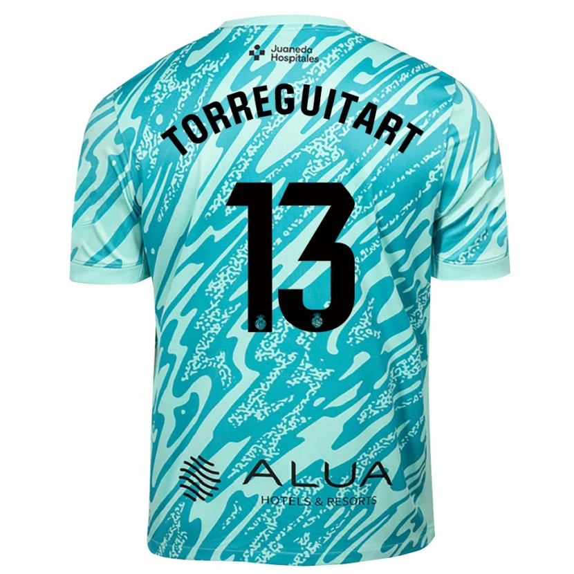 Danxen Mænd Nil Torreguitart #13 Cyan Sort Målmandstrøje 2025/26 Trøje T-shirt