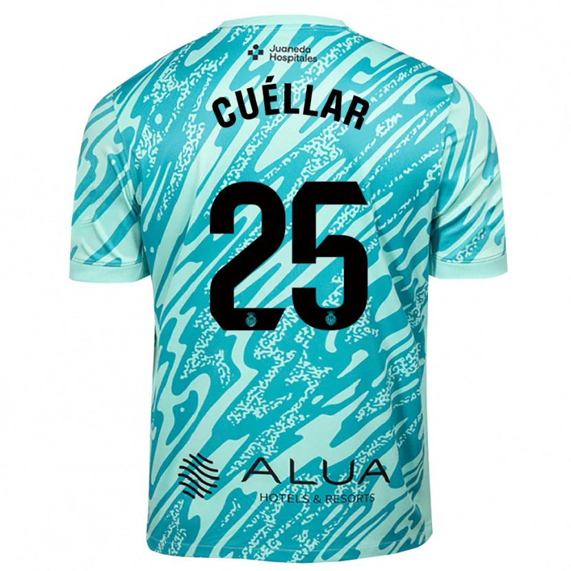 Danxen Mænd Iván Cuéllar #25 Cyan Sort Målmandstrøje 2025/26 Trøje T-shirt