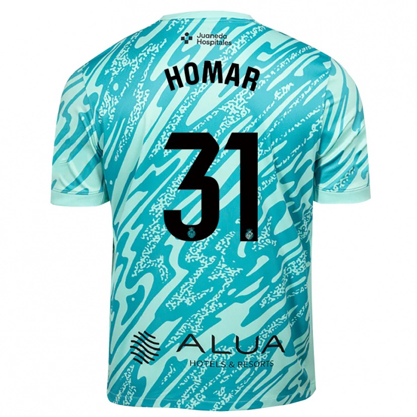 Danxen Mænd Gaspar Homar #31 Cyan Sort Målmandstrøje 2025/26 Trøje T-shirt