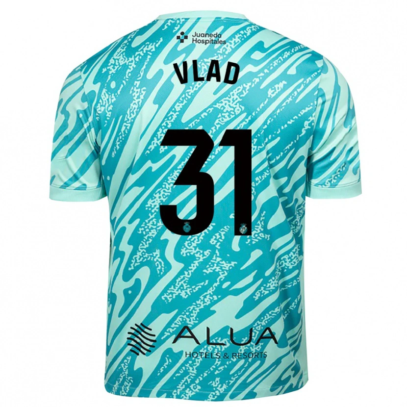 Danxen Mænd Rares Vlad #31 Cyan Sort Målmandstrøje 2025/26 Trøje T-shirt