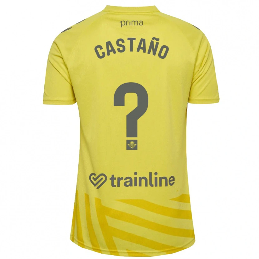 Danxen Mænd Jesús Castaño #0 Gul Grå Målmandstrøje 2025/26 Trøje T-shirt