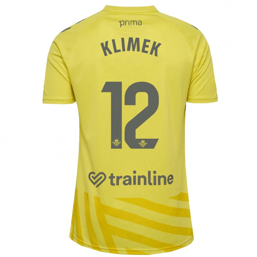 Danxen Mænd Bruno Klimek #12 Gul Grå Målmandstrøje 2025/26 Trøje T-shirt