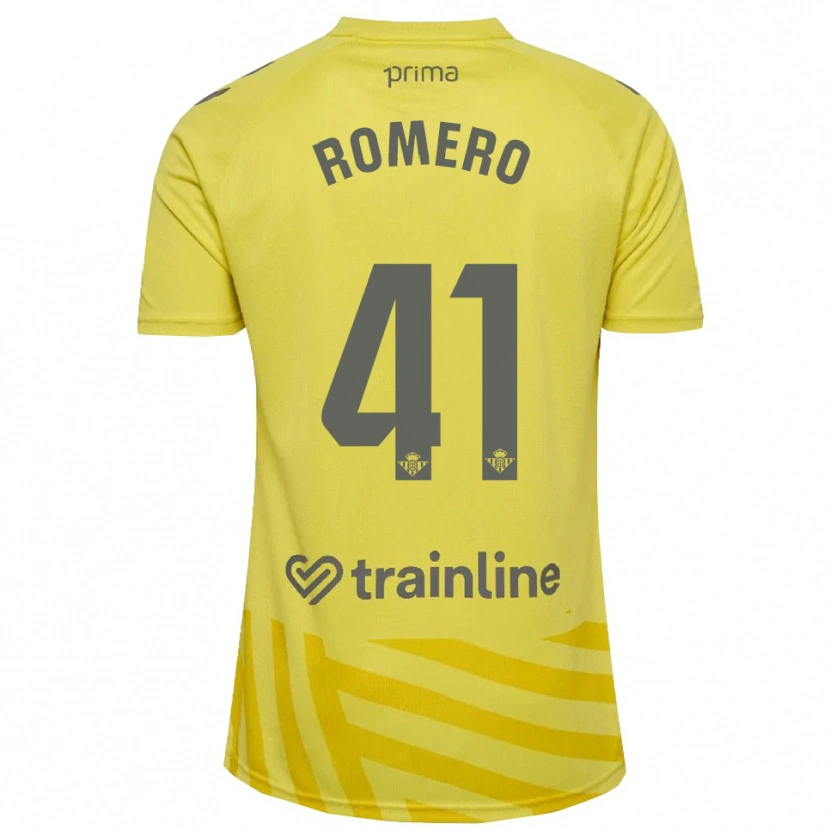 Danxen Mænd José Romero #41 Gul Grå Målmandstrøje 2025/26 Trøje T-shirt