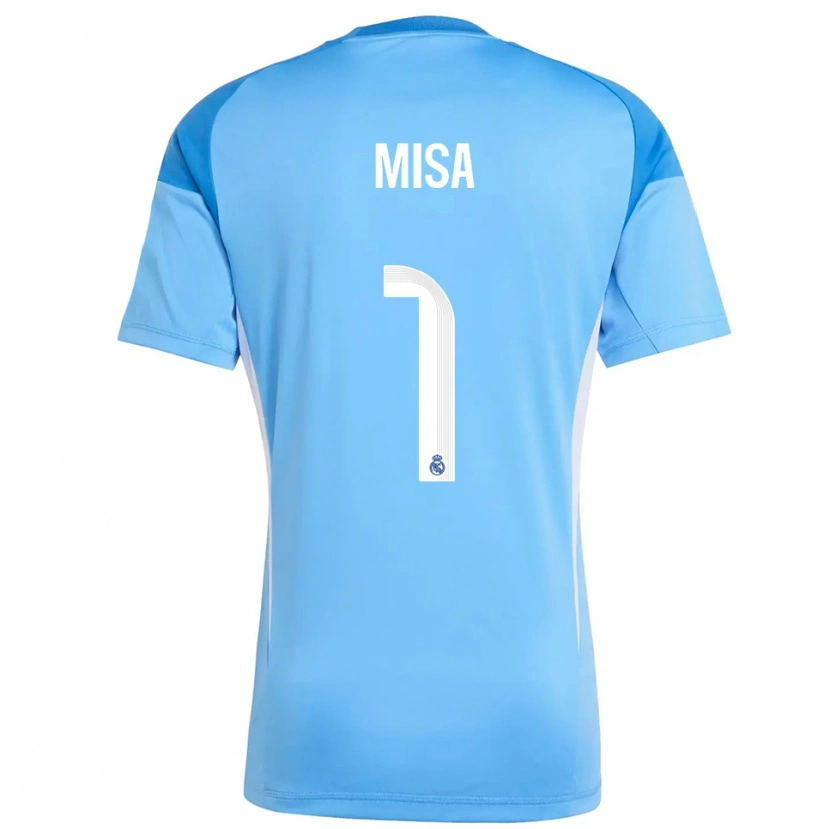 Danxen Mænd Misa Rodríguez #1 Lyseblå Hvid Målmandstrøje 2025/26 Trøje T-shirt