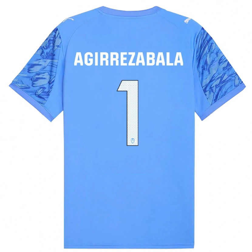 Danxen Mænd Julen Agirrezabala #1 Blå Hvid Målmandstrøje 2025/26 Trøje T-shirt