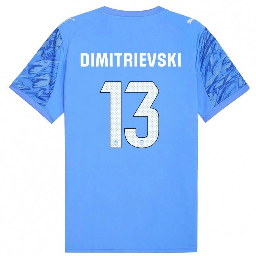 Danxen Mænd Stole Dimitrievski #13 Blå Hvid Målmandstrøje 2025/26 Trøje T-shirt