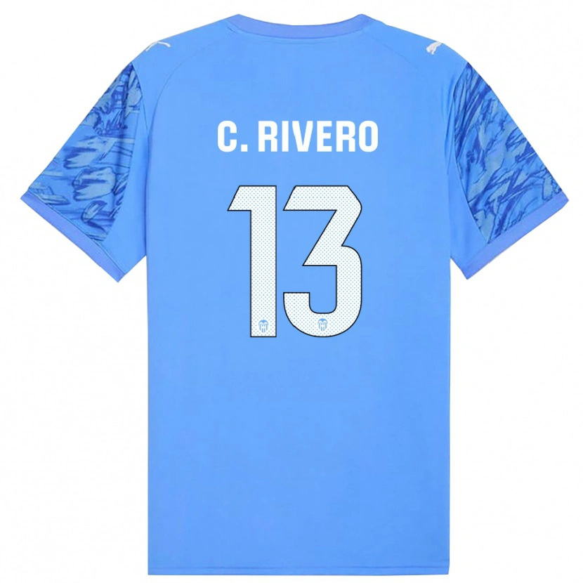 Danxen Mænd Cristian Rivero #13 Blå Hvid Målmandstrøje 2025/26 Trøje T-shirt