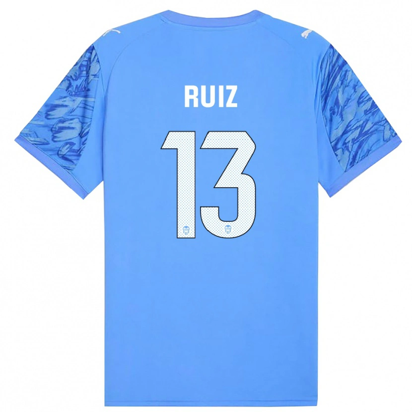 Danxen Mænd Nil Ruiz #13 Blå Hvid Målmandstrøje 2025/26 Trøje T-shirt