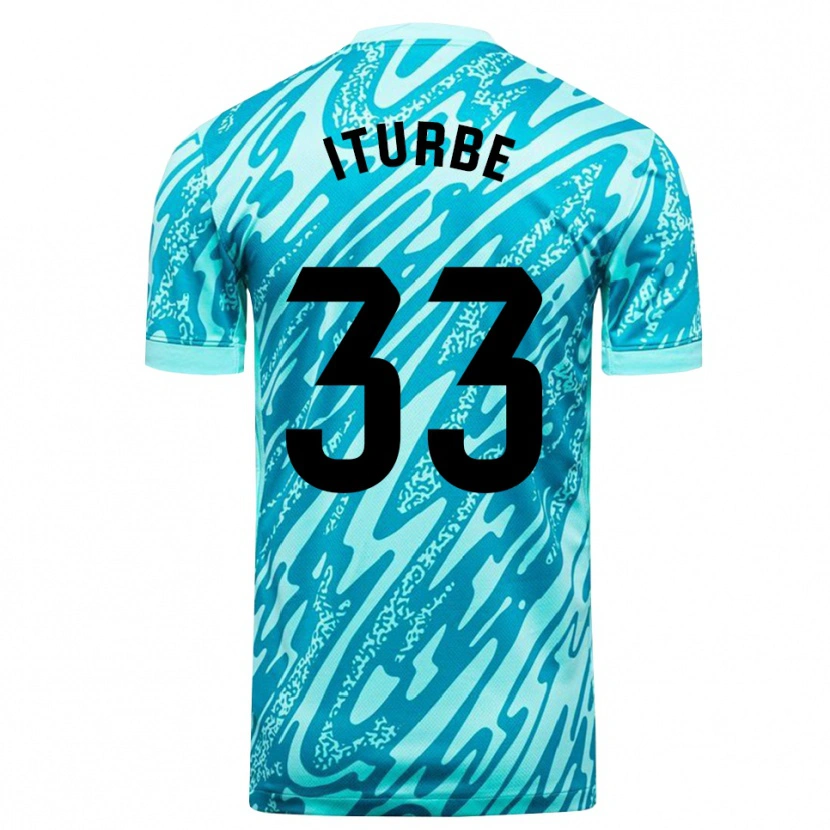 Danxen Mænd Alejandro Iturbe #33 Lyseblå Hvid Målmandstrøje 2025/26 Trøje T-shirt