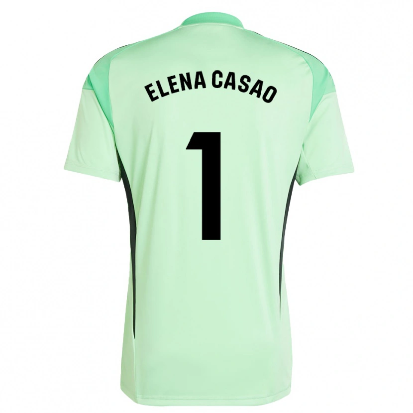Danxen Mænd Elena Casao López #1 Lys Grøn Sort Målmandstrøje 2025/26 Trøje T-shirt
