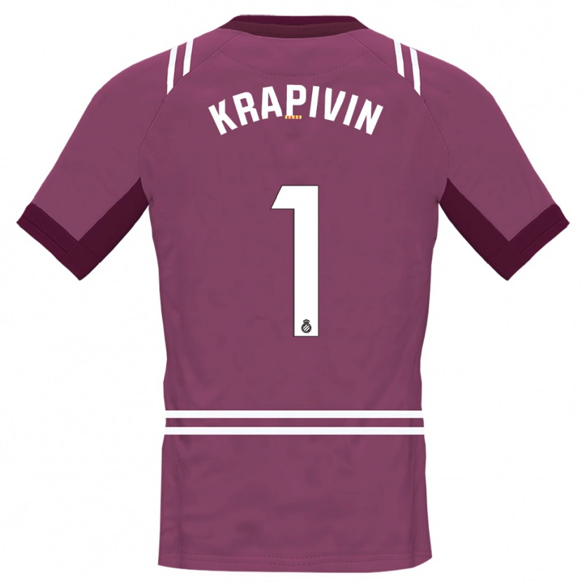 Danxen Mænd Yegor Krapivin #1 Bordeaux Hvid Målmandstrøje 2025/26 Trøje T-shirt