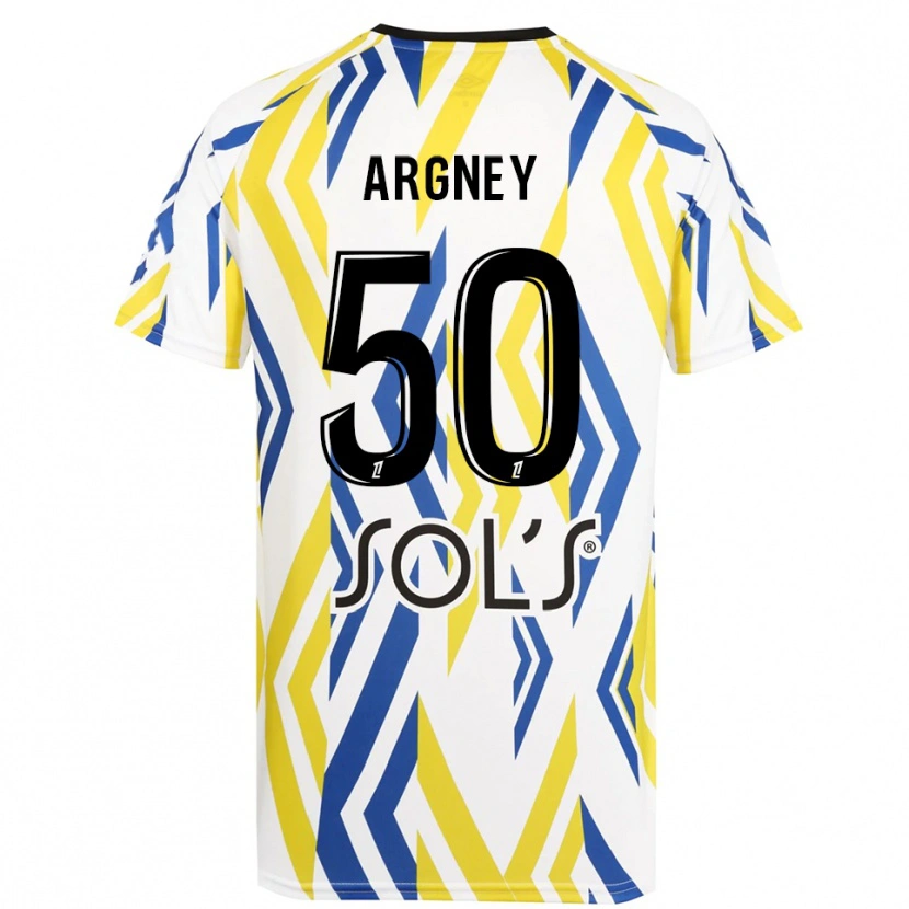Danxen Mænd Paul Argney #50 Hvid Rød Blå Målmandstrøje 2025/26 Trøje T-shirt